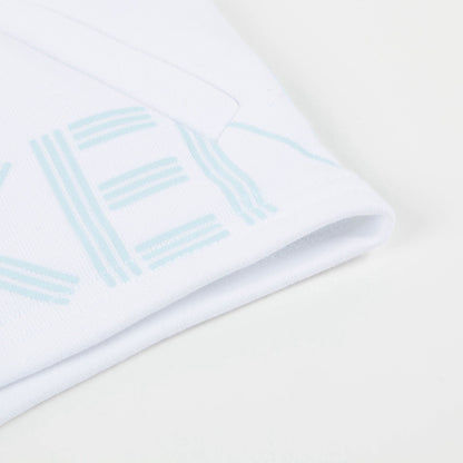 Girls White Cotton Shorts