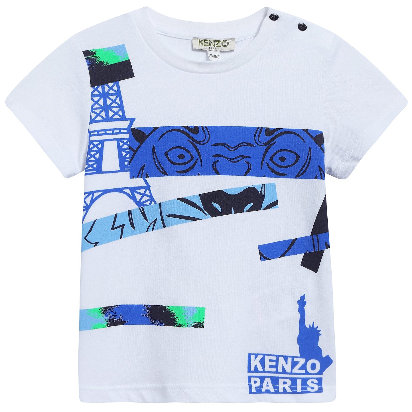 Baby Boys White Cotton T-shirt