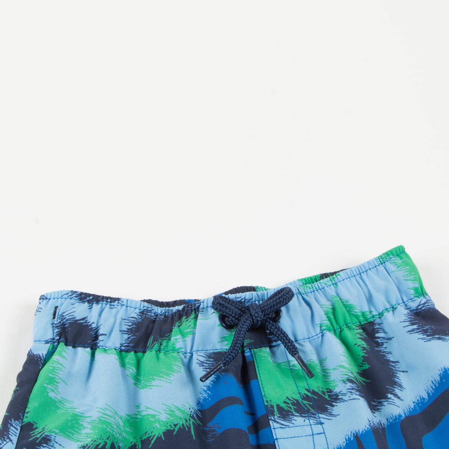 Boys Navy Blue Polyester Swimming Trunks
