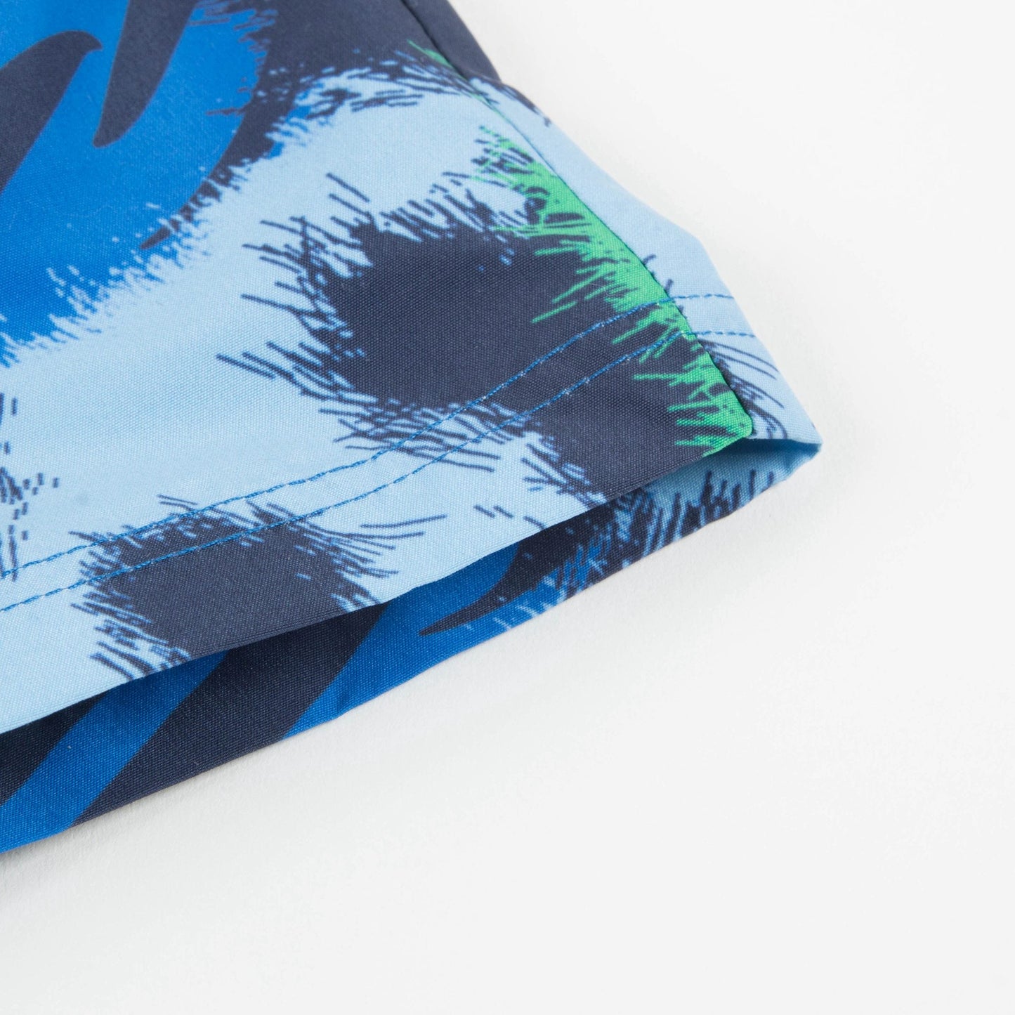Boys Navy Blue Polyester Swimming Trunks