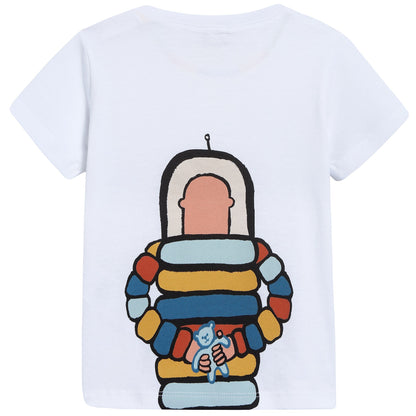 Baby Boys White "Robot“ Cotton T-shirt