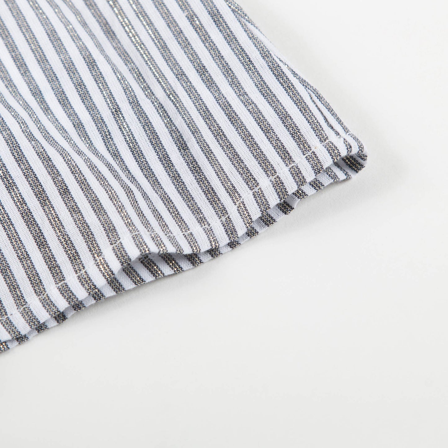 Baby Grey & off white Stripes Gold  Cotton Shirts