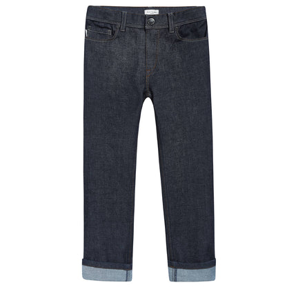 Boys Marl Stone Cotton Trousers
