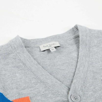 Baby Boys Marl Grey Cotton Cardigan