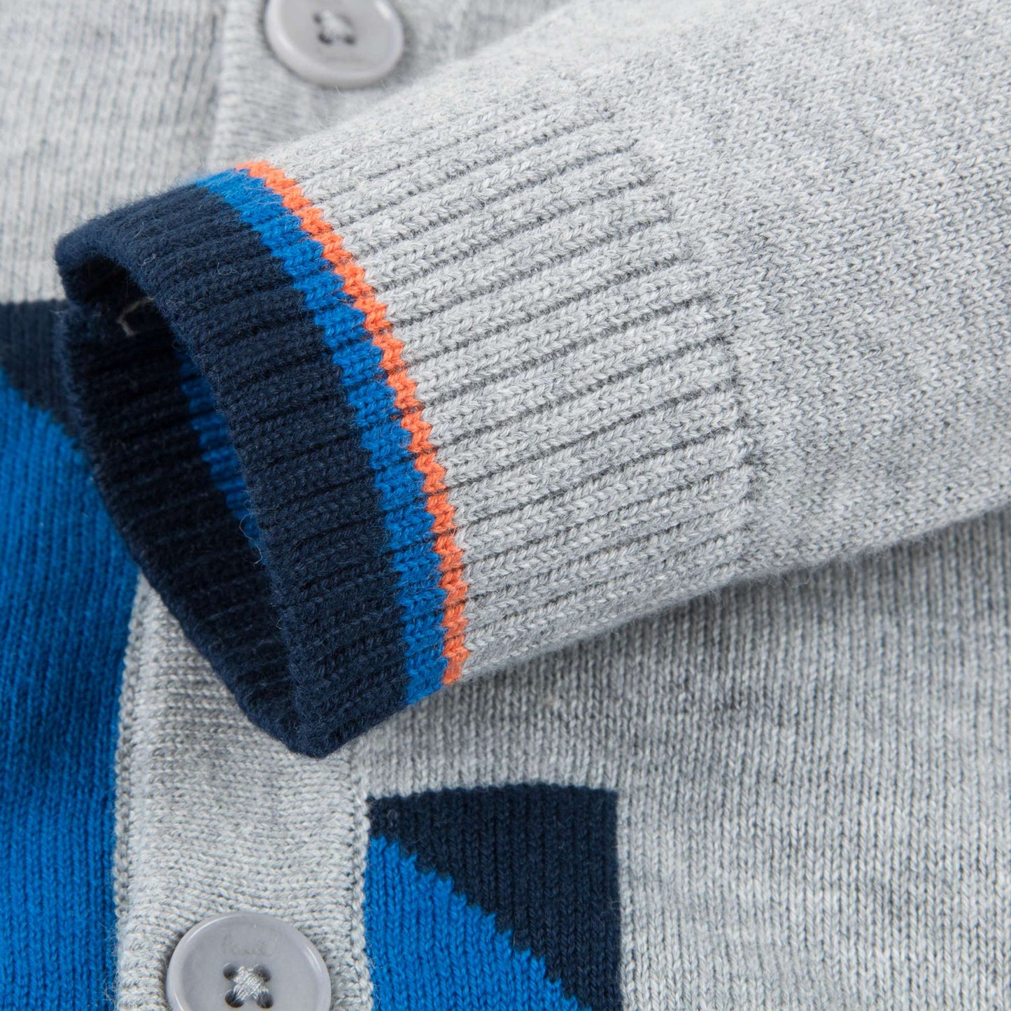 Baby Boys Marl Grey Cotton Cardigan