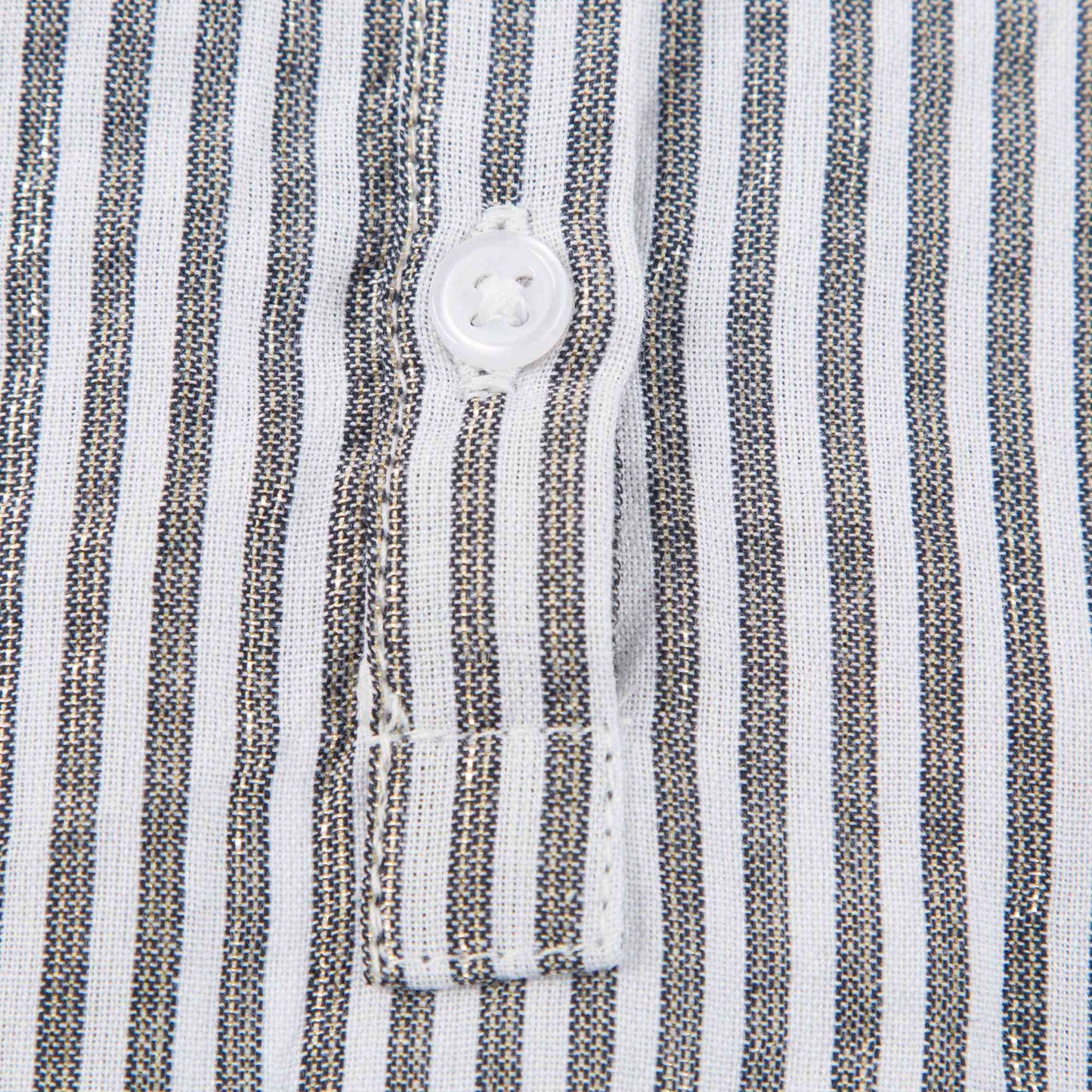 Girls Grey Stripes Cotton Shirt