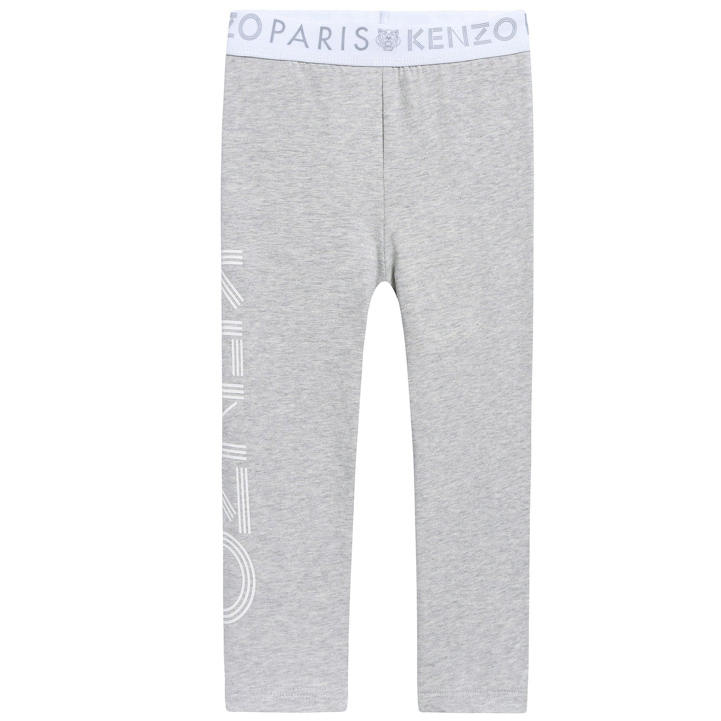 Girls Marl Grey Cotton Leggings