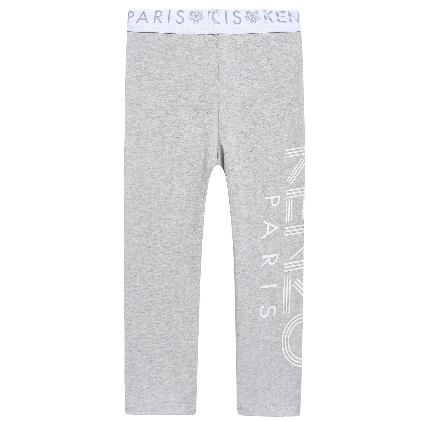 Girls Marl Grey Cotton Leggings