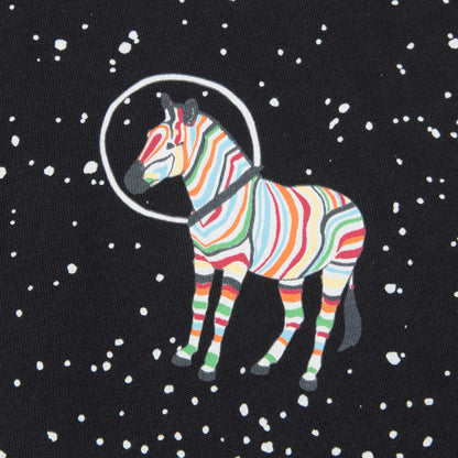 Girls Black “Stars” Cotton T-shirt