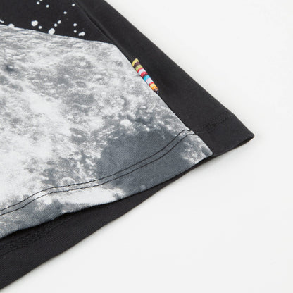 Girls Black “Stars” Cotton T-shirt