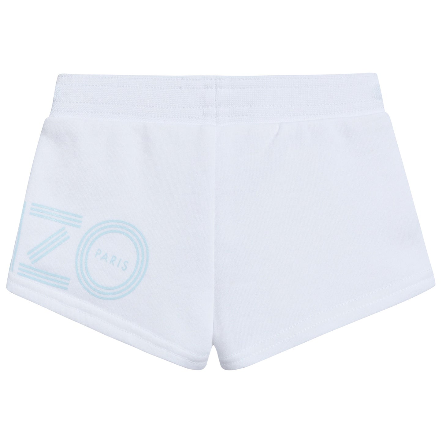 Girls White Cotton Shorts