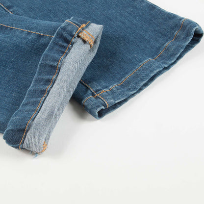 Girls Blue Denim Cotton Trousers