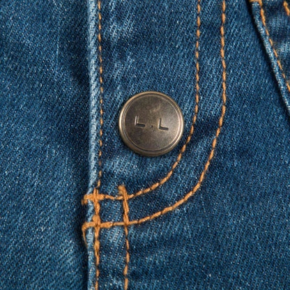 Girls Blue Denim Cotton Trousers
