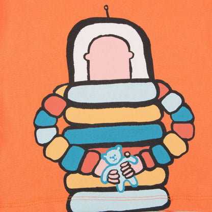 Baby Boys Orange "Robot“ Cotton T-shirt