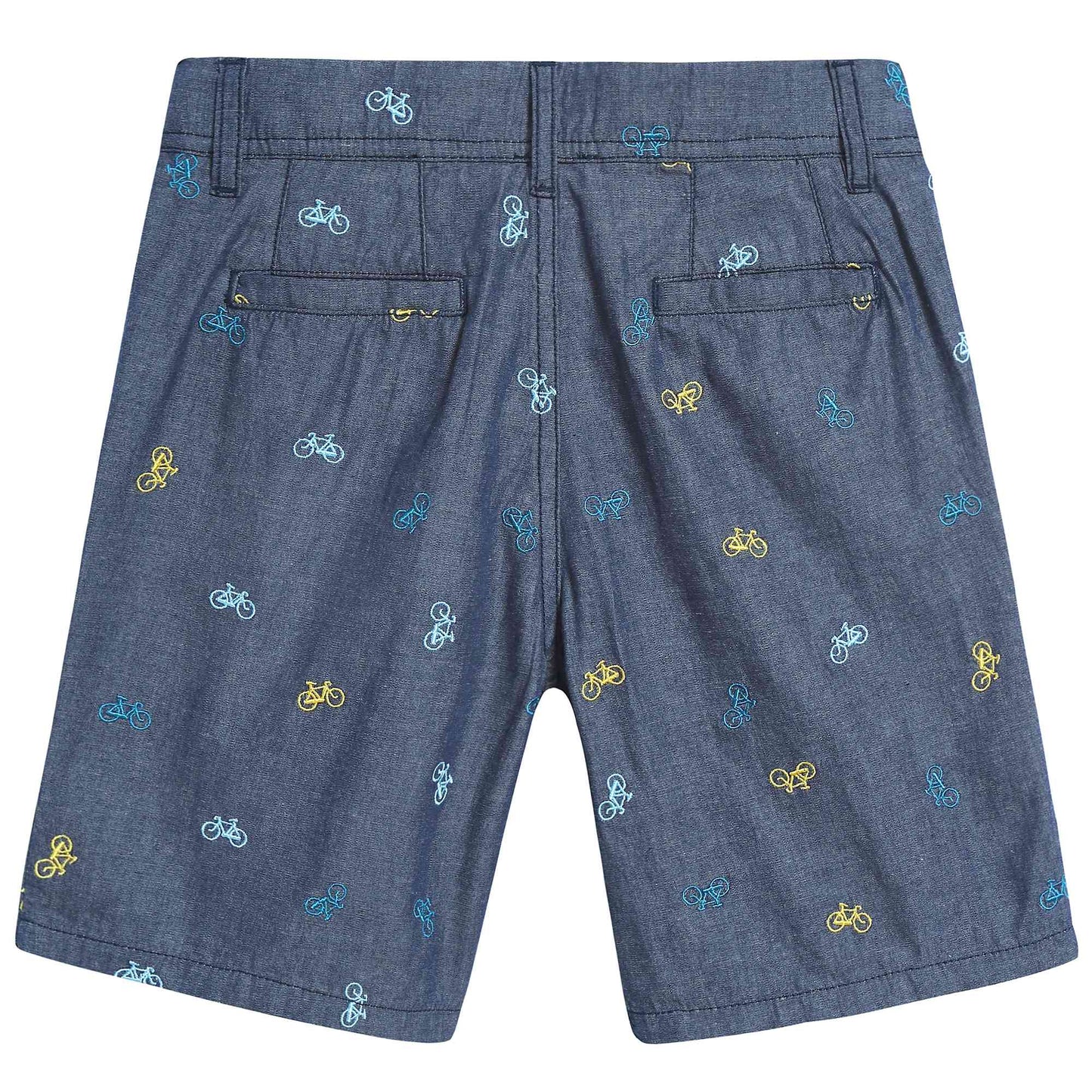 Boys Lndigo Printed Cotton Shorts