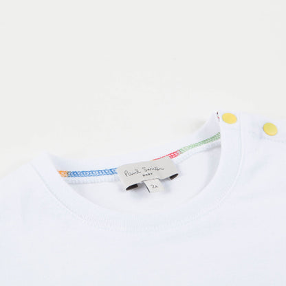 Baby Boys White "Robot“ Cotton T-shirt
