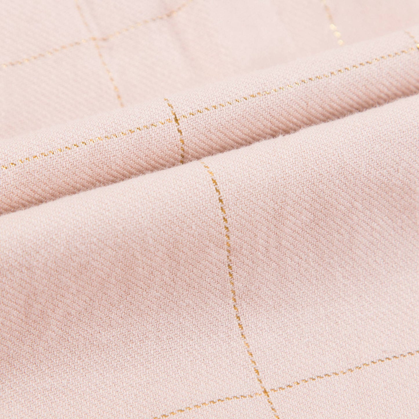 Baby Girls Pink Big check gold lurex  Cotton Dress