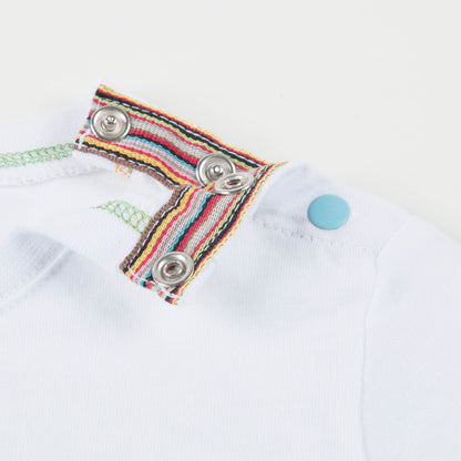 Baby Boys White "Robot“ Cotton T-shirt