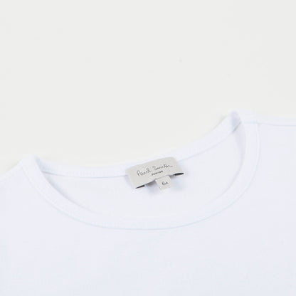 Girls White & Peach Red “Summer” Cotton T-shirt