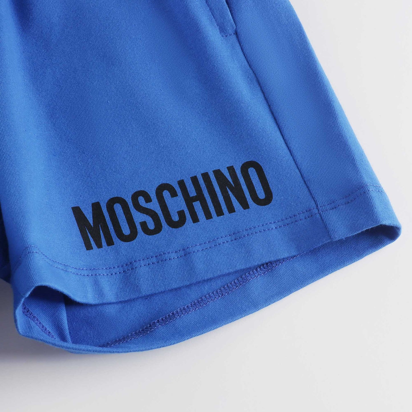 男童蓝色Logo棉短裤