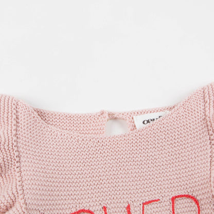 Girls Light Pink Cotton Loved Dress