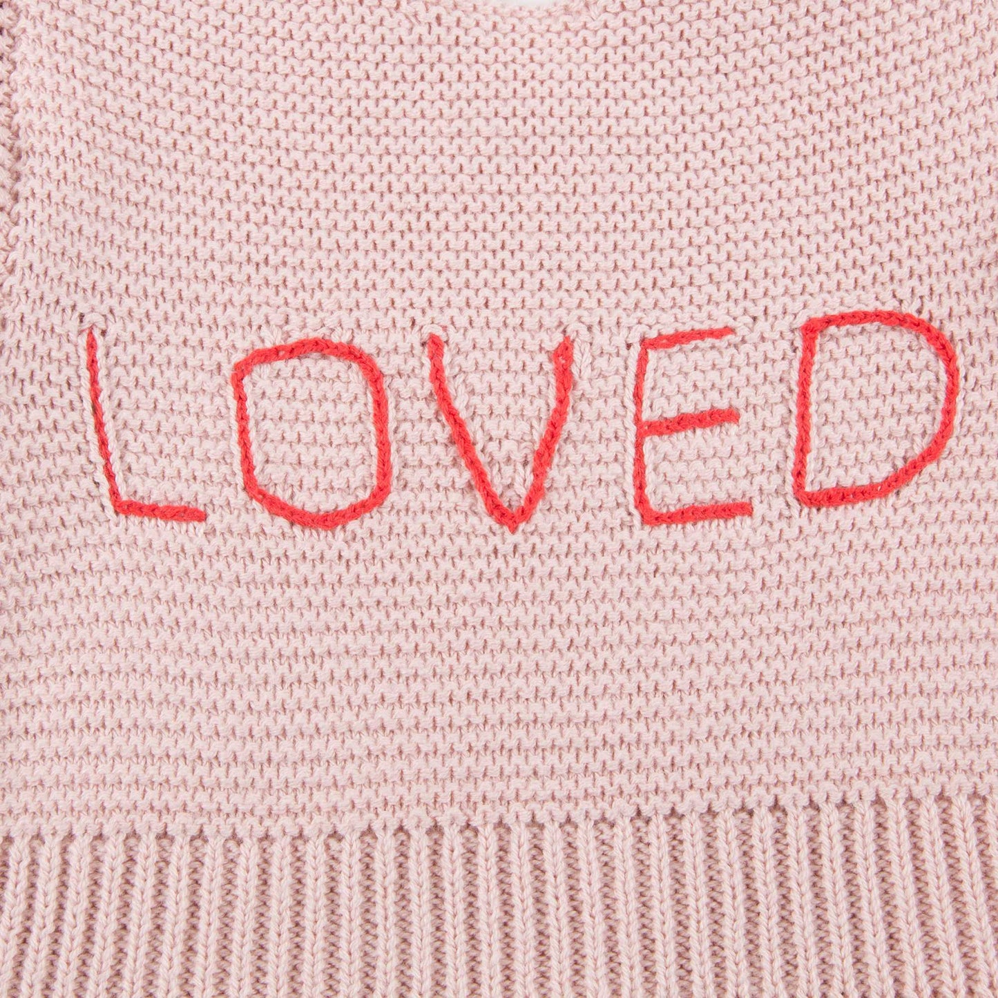 Girls Light Pink Cotton Loved Dress