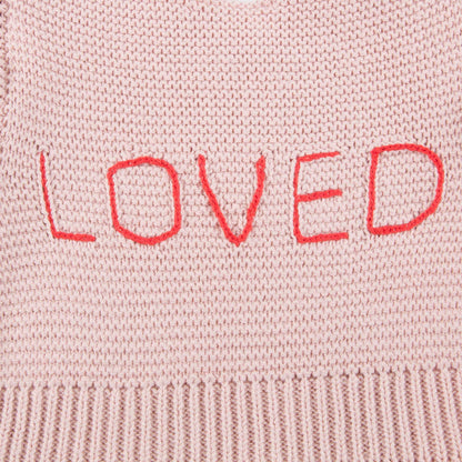 Girls Light Pink Cotton Loved Dress
