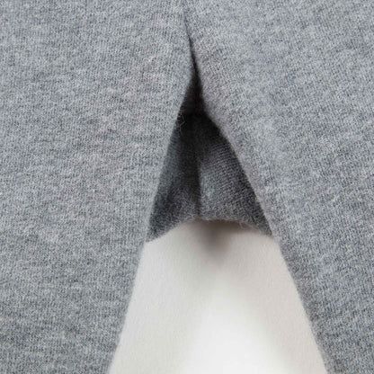 Girls Steel Grey Cotton Trousers