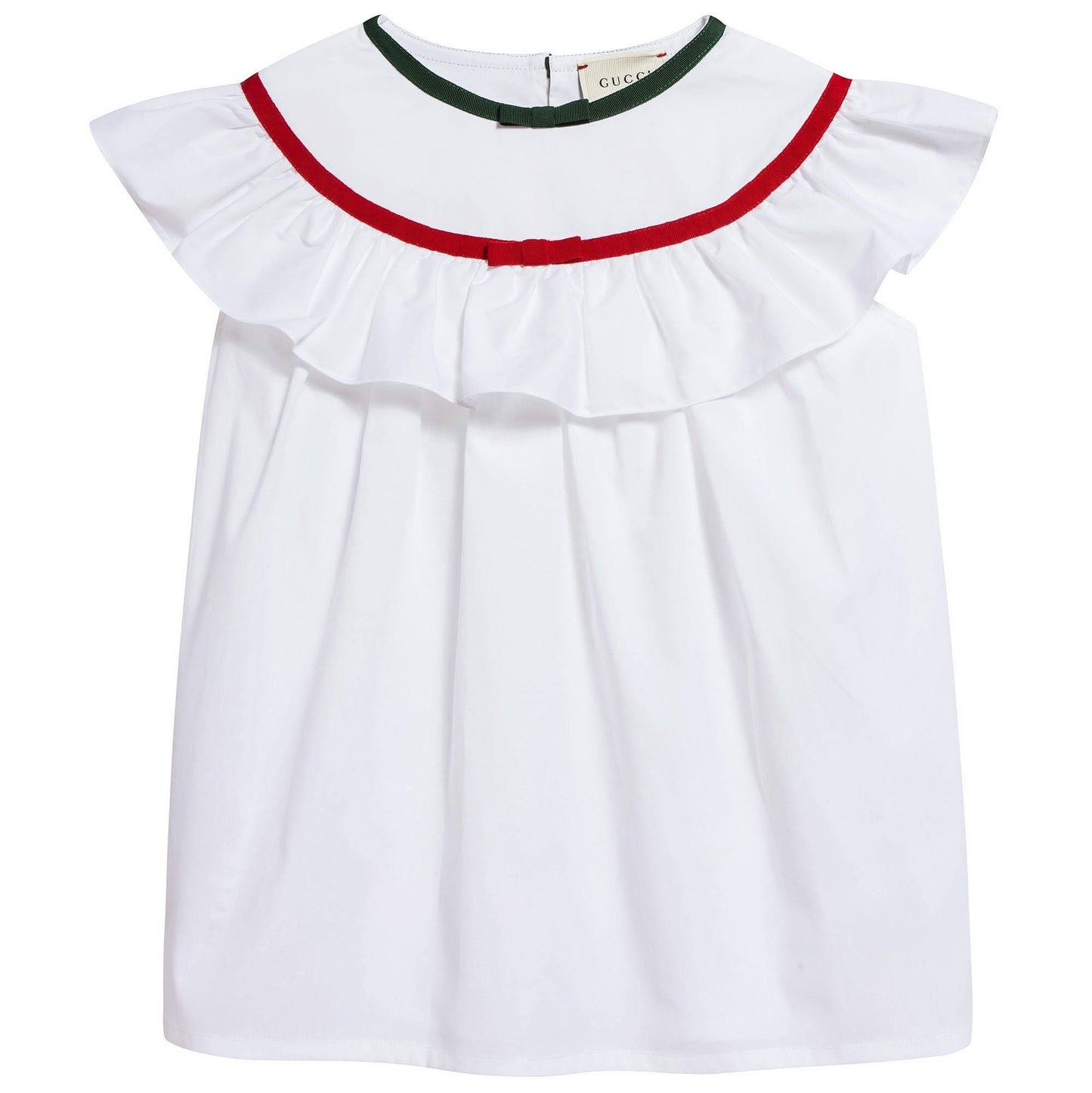 Girls White Ruffle Blouse