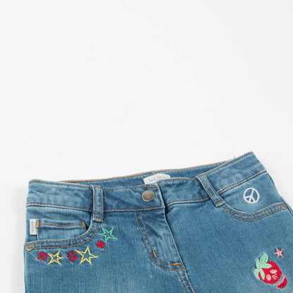 Girls Lndigo Cotton Trousers