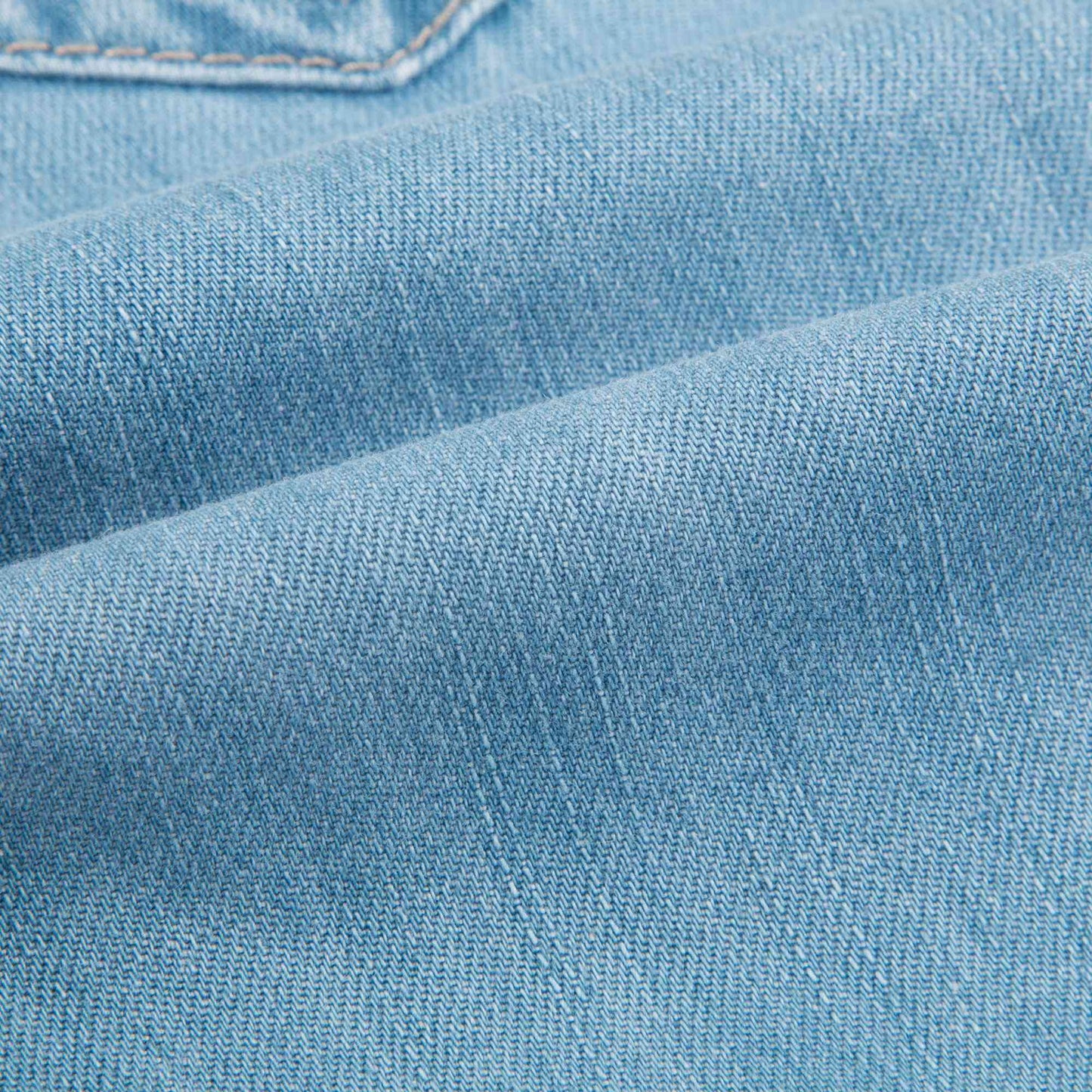 Girls Light Blue Cotton Denim Pantalon