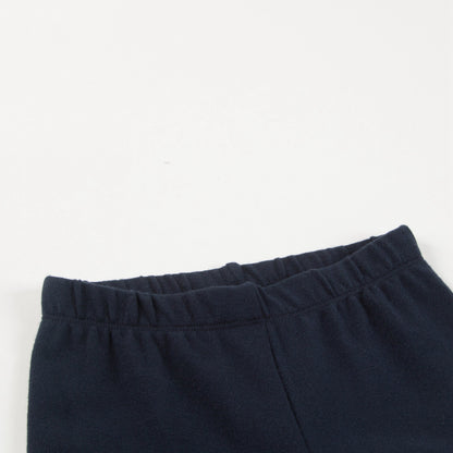 Girls Navy Blue Cotton Two Piece Sets