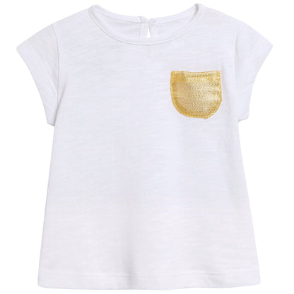 Baby White "Jersey" Cotton T-shirt