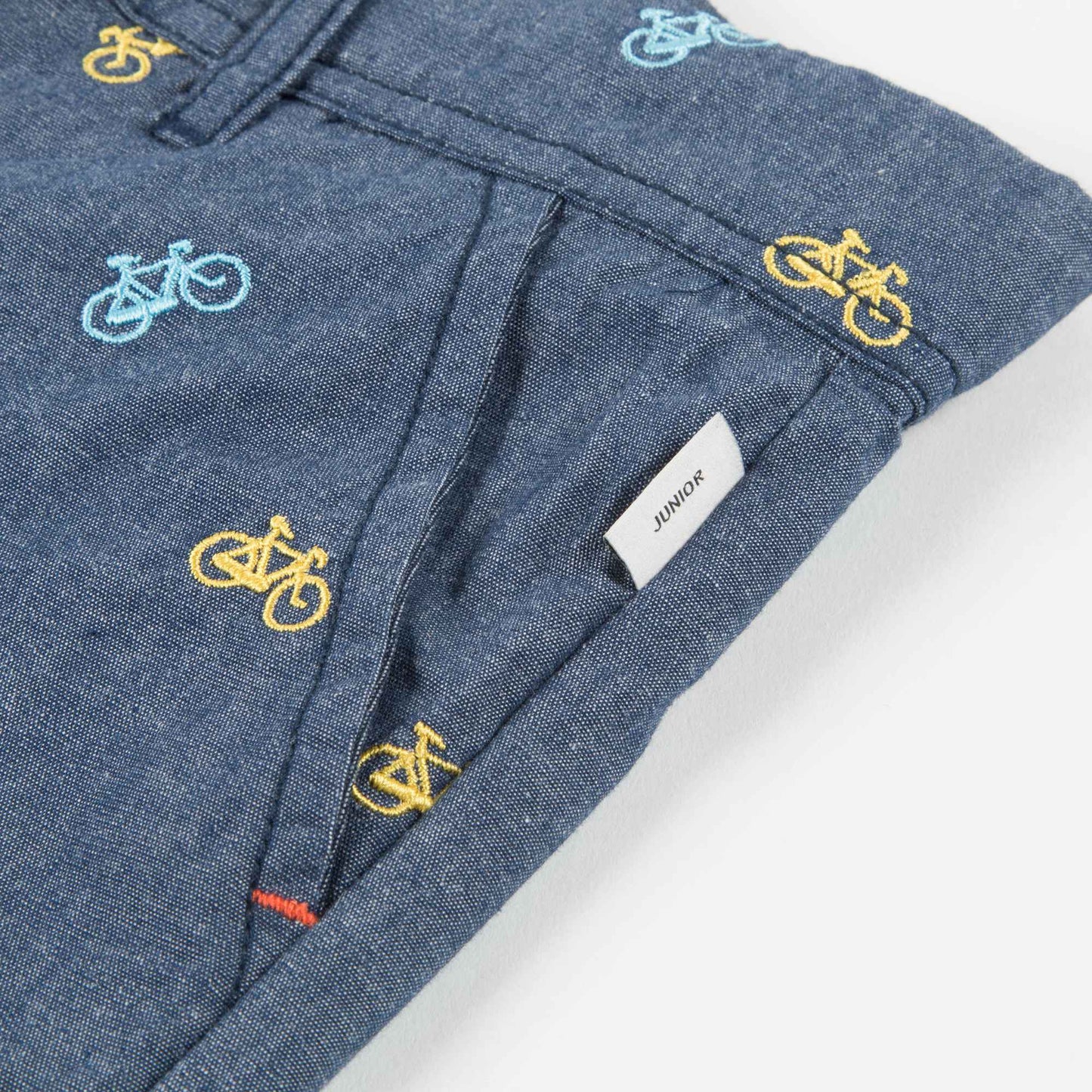 Boys Lndigo Printed Cotton Shorts