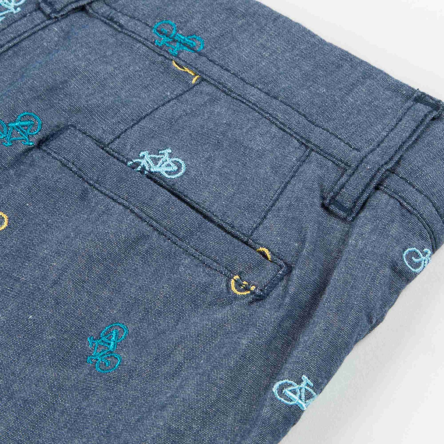 Boys Lndigo Printed Cotton Shorts