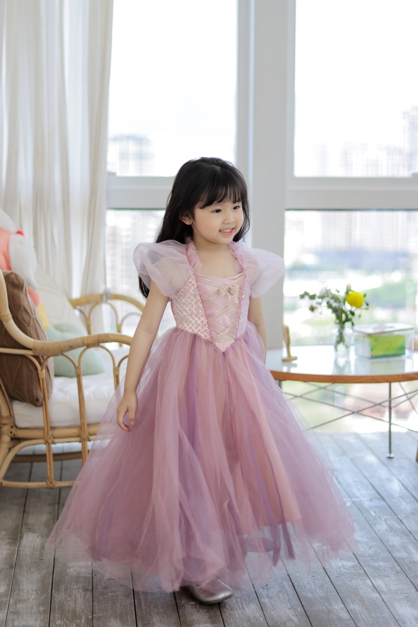 女童乐佩公主礼服裙