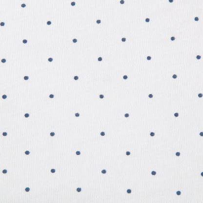 Girls White & Indigo Dots Cotton Toddler Hooded Towel