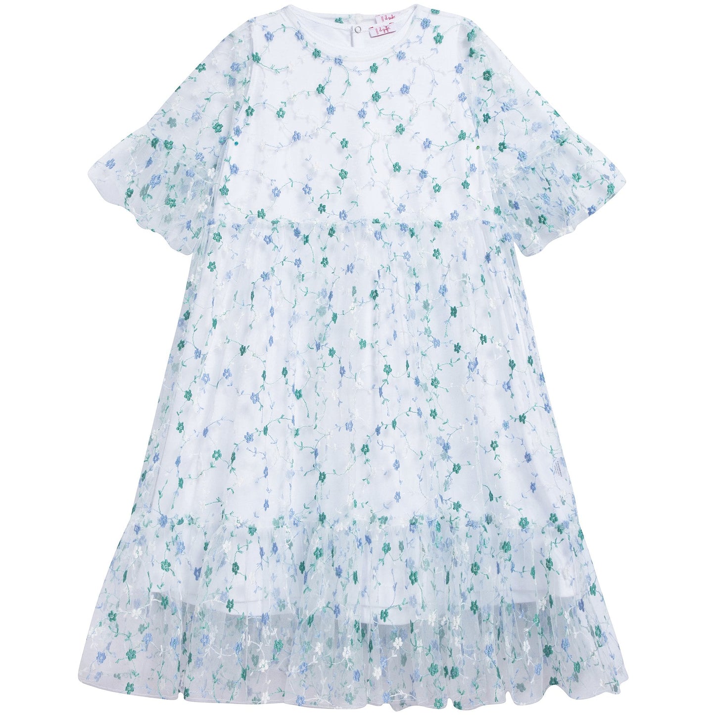 女童浅蓝色棉连衣裙