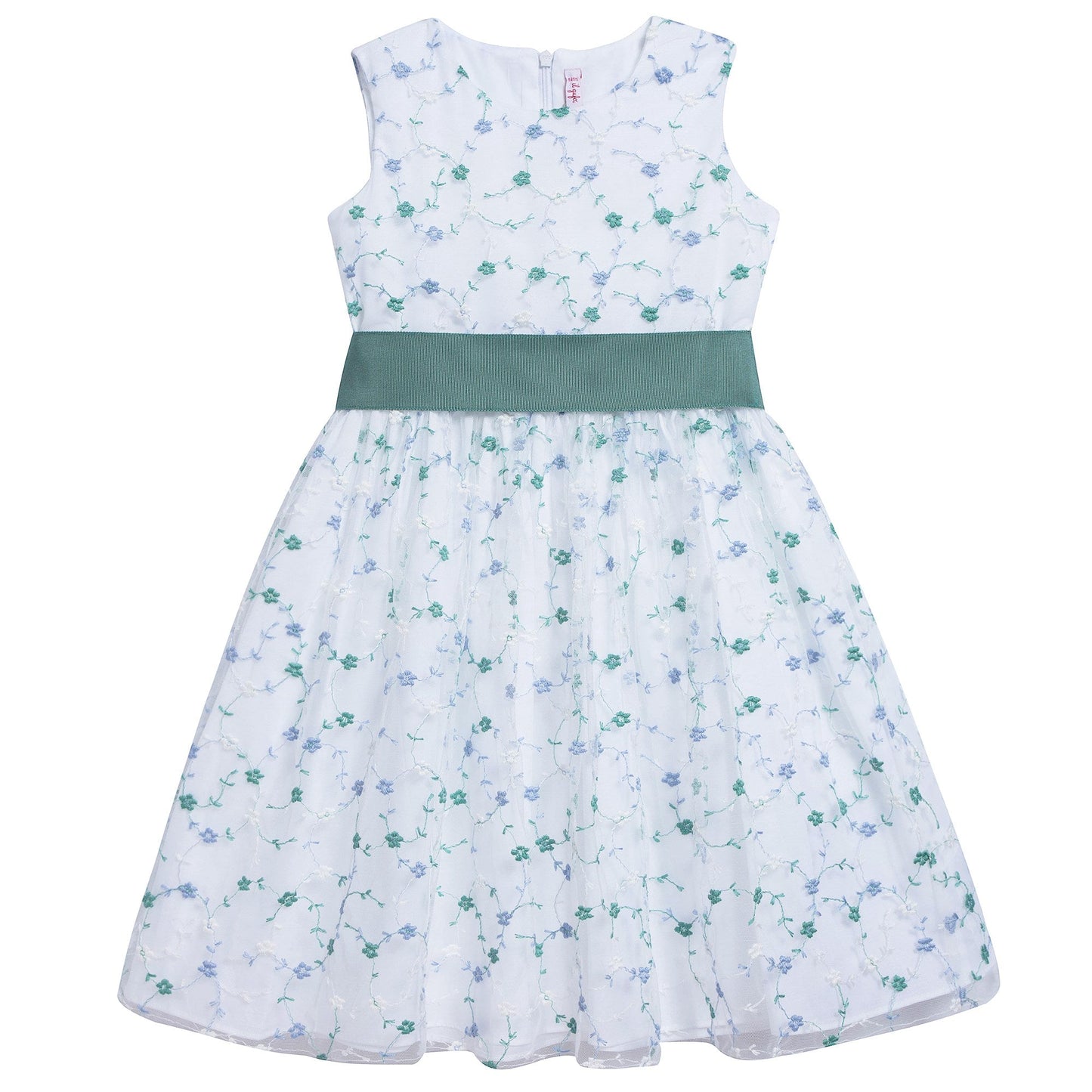 Girls Airforce Blue Cotton Dress