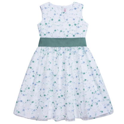 Girls Airforce Blue Cotton Dress