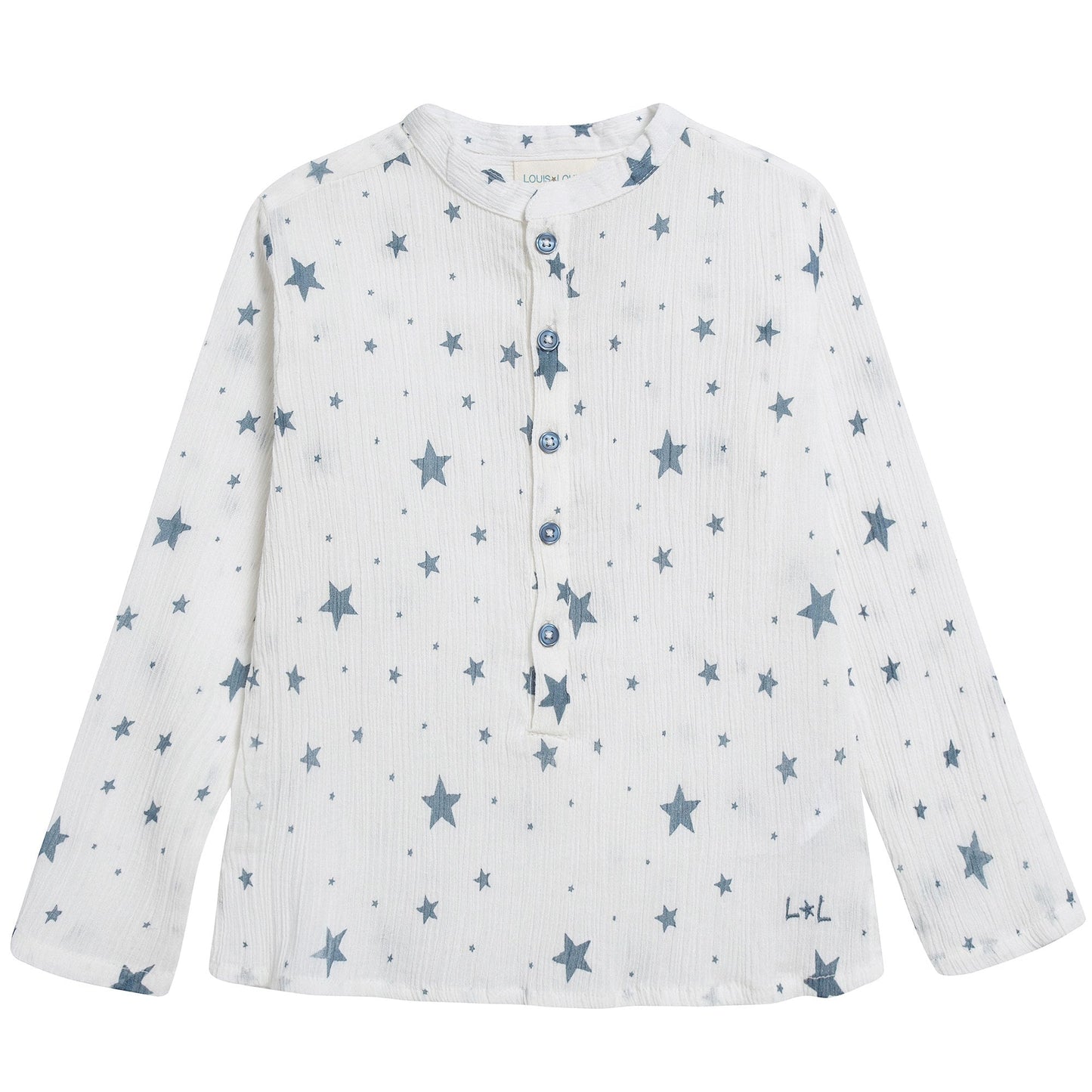 Girls White "Cotton  Crepe  Stars" T-shirt