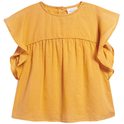 Girls Saffron Cotton Tunic