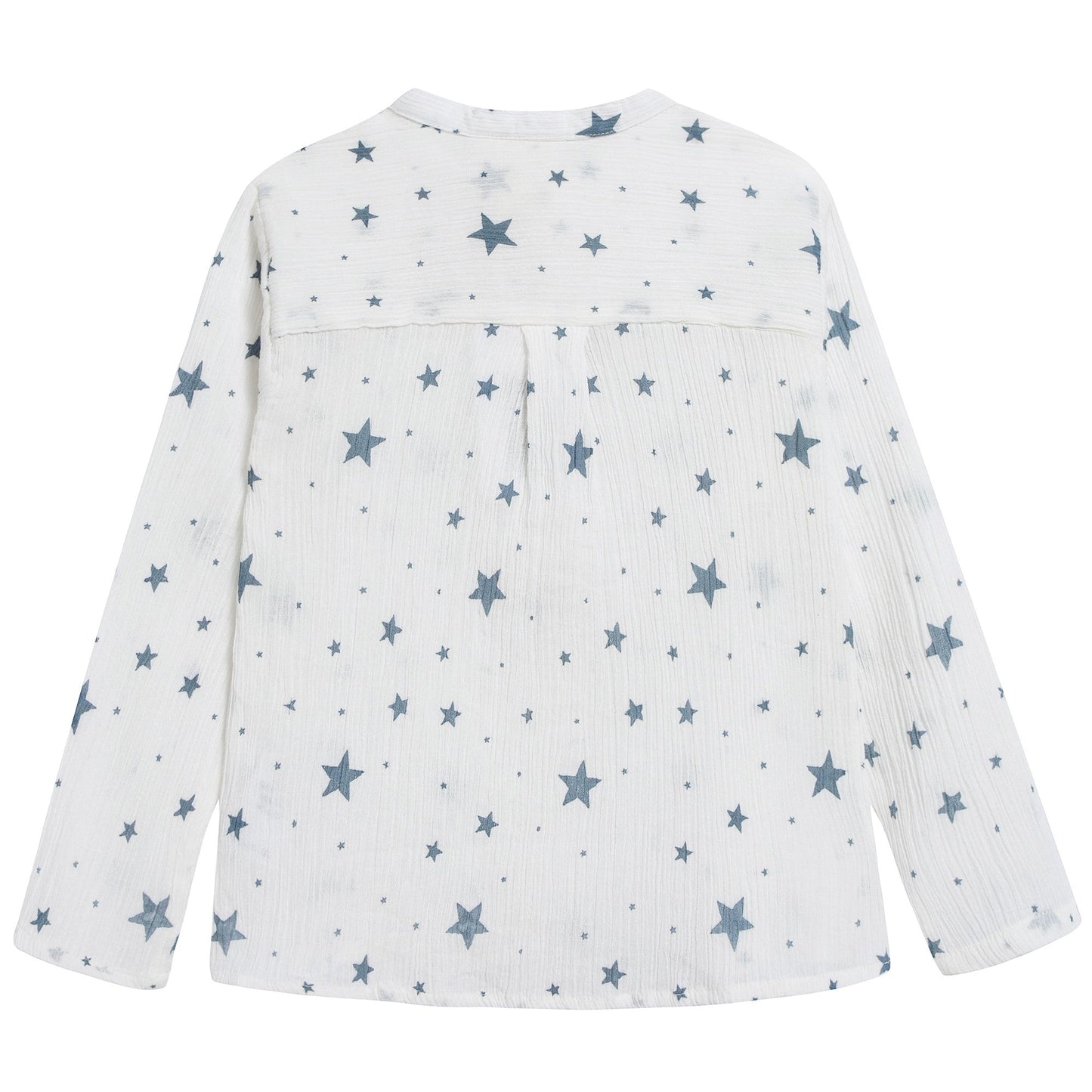 Girls White "Cotton  Crepe  Stars" T-shirt