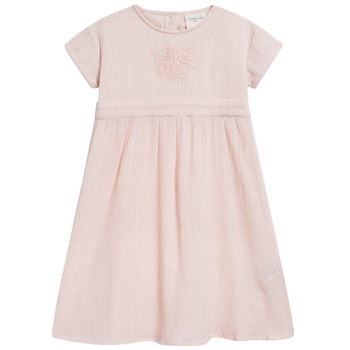 Girls Light Pink "Cotton Crepe" Dress