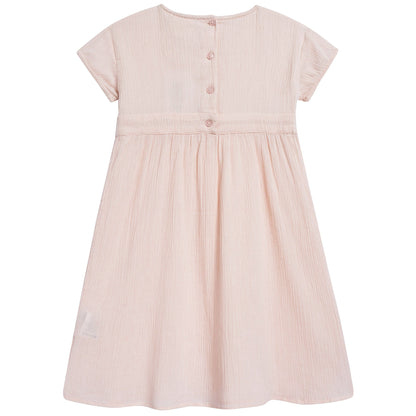 Girls Light Pink "Cotton Crepe" Dress