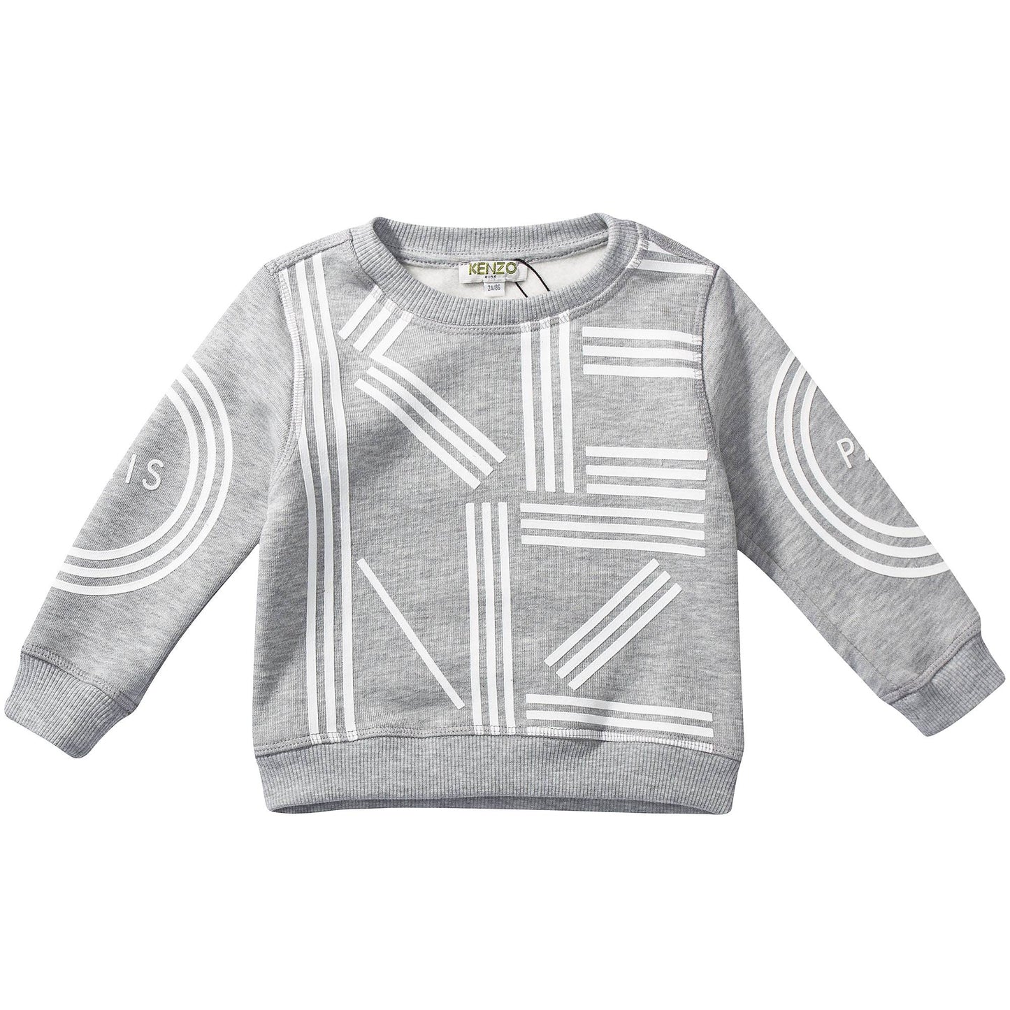 Boys  Marled  Grey   Logo  Cotton  Swearshirt