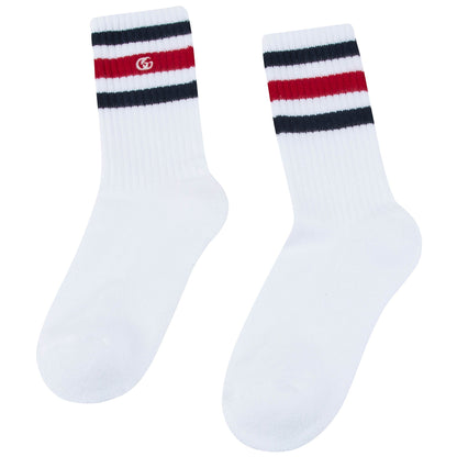 Girls & Boys White & Blue Socks