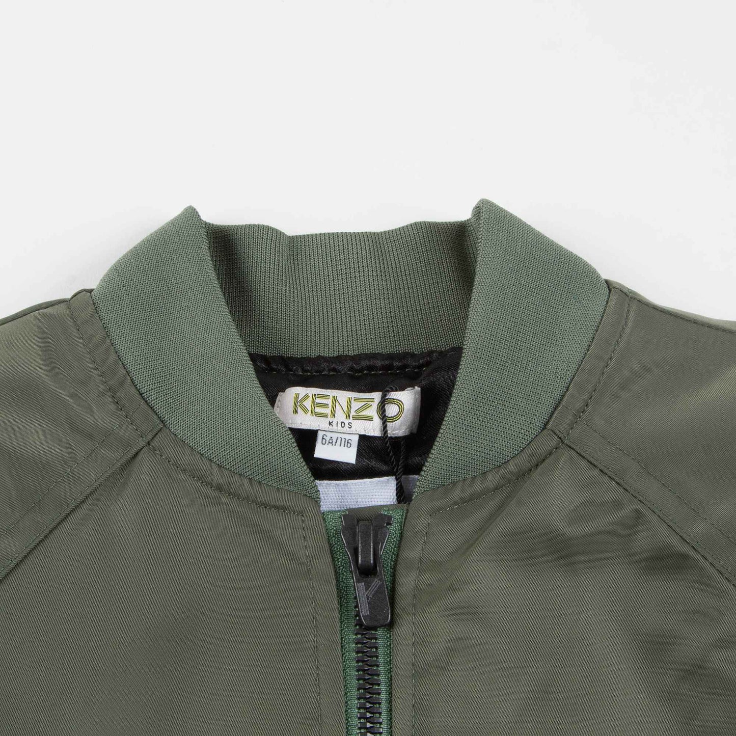 Boys Army Green Logo Jacket