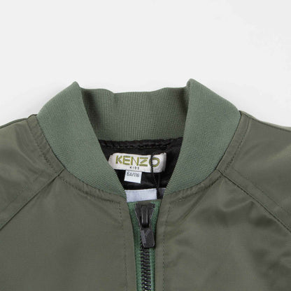 Boys Army Green Logo Jacket