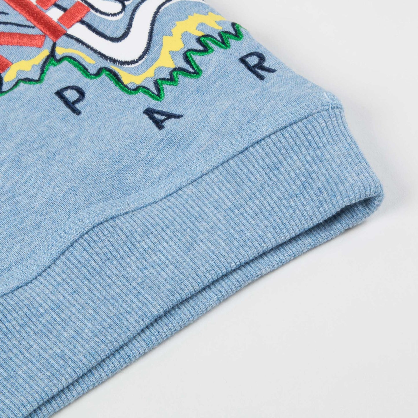 Boys Marl Light Blue Cotton Sweater